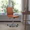 Flash Furniture Cognac Mid-Back Armless LeatherSoft Office Chair GO-21111-BR-GG - alternate 1